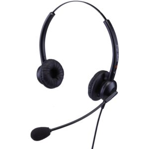 Eartec 308D binaural easy-flex-boom wired headset (requires bottom cable for use)
