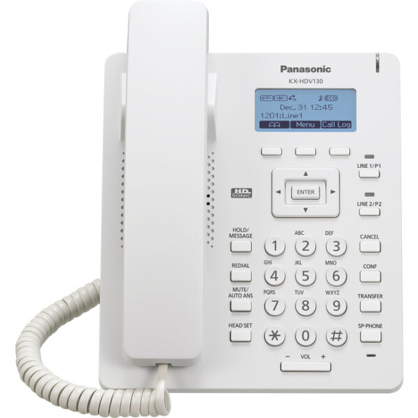 Panasonic KX-HDV130 IP Desk Phone (White)