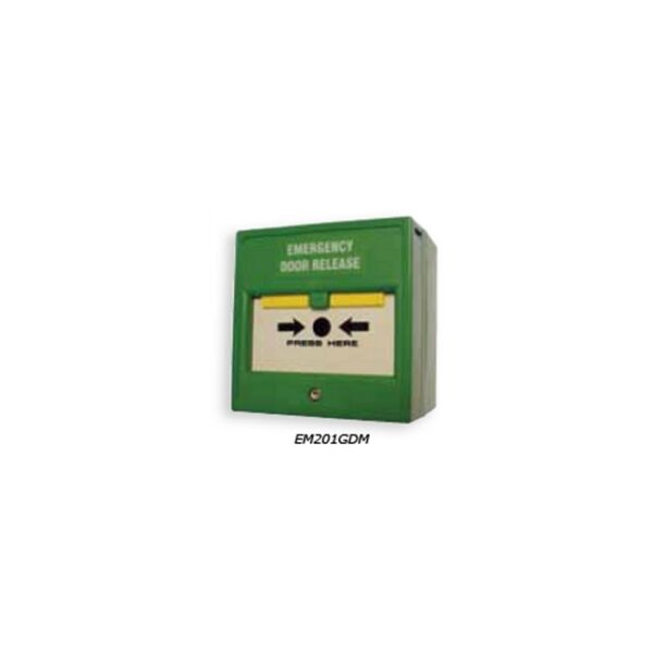 Double pole resettable emergency door release (multiple use)