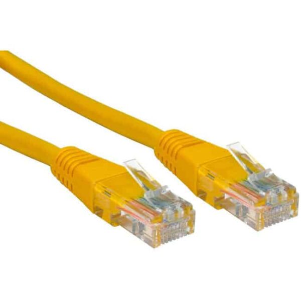 CAT5e Patch Cable 0.5M Yellow. Stranded