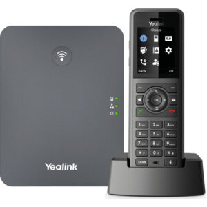 Yealink W77P DECT IP Phone System (pack includes W57R ruggedized handset and W70B DECT base)