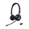 Yealink WH62 Portable DECT Teams headset with dual ear and USB dongle.