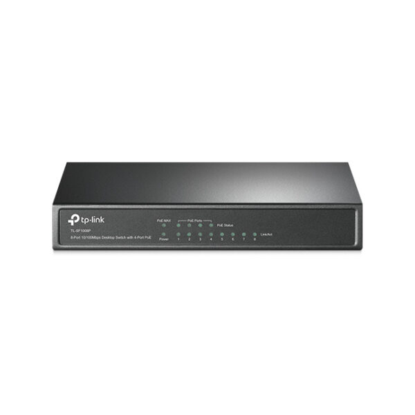 TP-Link SF1008P 8 Port PoE Switch 8-Port 10/100 Mbps Desktop Switch with 4-Port PoE+