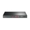16-Port 10/100Mbps + 2-Port Gigabit Rackmount Switch with 16-Port PoE+