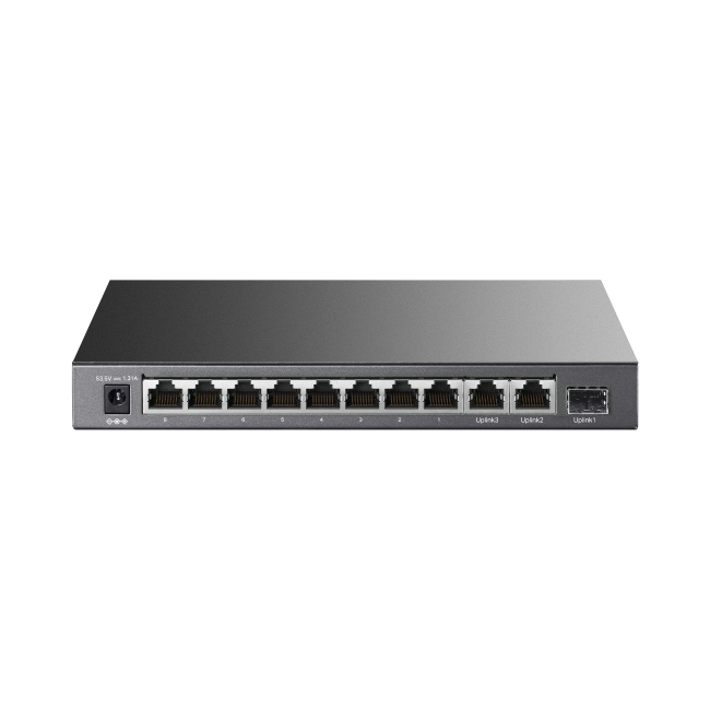 8-Port 10/100Mbps + 3-Port Gigabit Desktop Switch with 8-Port PoE+