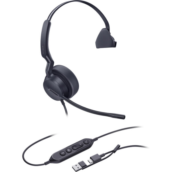 Yealink UH44 Mono USB-C/A Wired Headset (Teams Edition) Yealink UH44 Teams Certified Monaural USB-C/A Headset