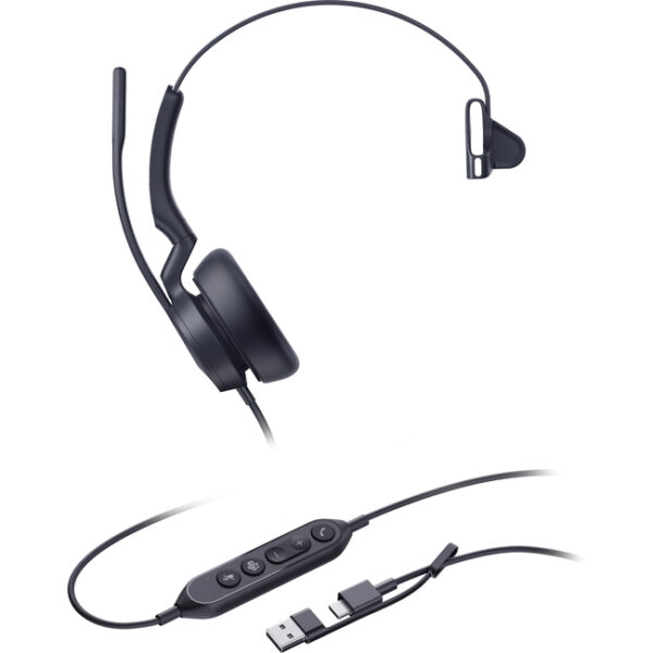 Yealink UH46 Mono USB-C/A Wired Headset (Teams Edition) Yealink UH46 Teams Certified Monaural USB-C/A Headset