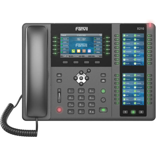 Fanvil X210-V2 Deskphone Fanvil X210-V2 High-end Enterprise IP Phone With Three Screens and 96 BLF Keys