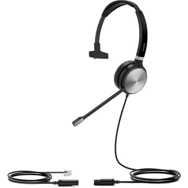 Yealink Wired Monaural Headset with QD Quick Disconnect bottom cable RJ9 connection